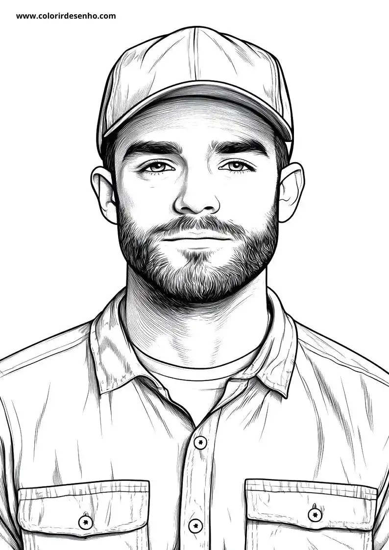 Free Printable Man Coloring Pages in PDF 3
