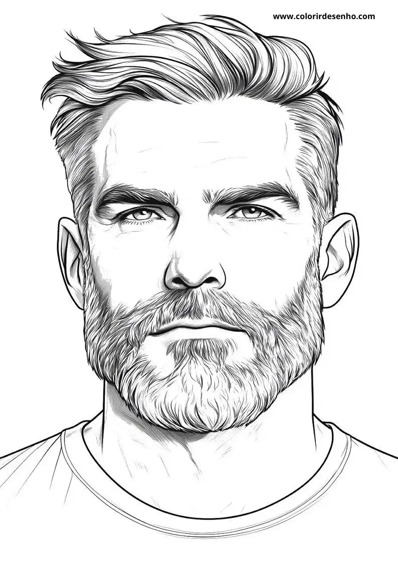 Free Printable Man Coloring Pages in PDF 5