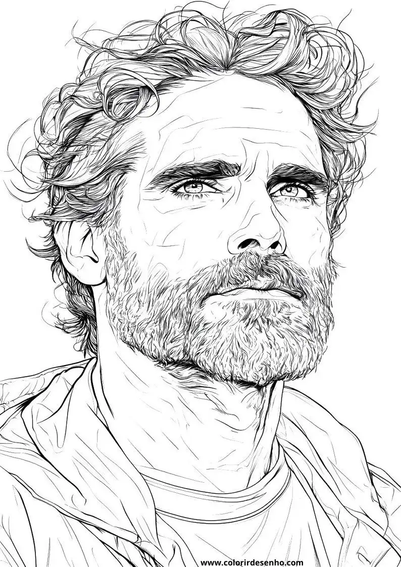 Free Printable Man Coloring Pages in PDF 6