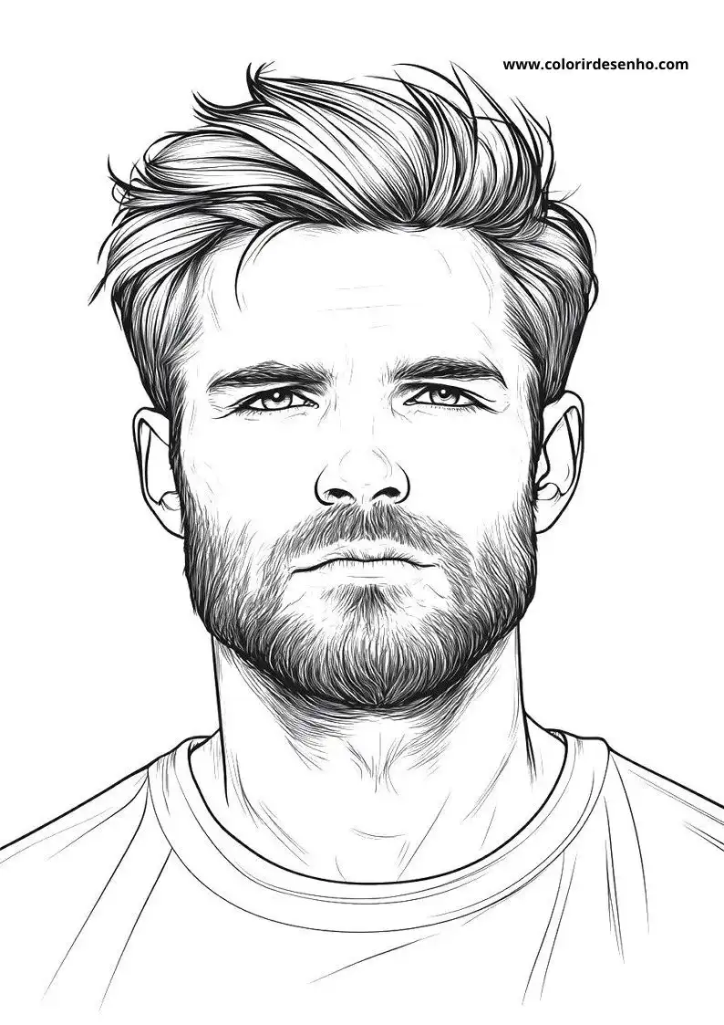 Free Printable Man Coloring Pages in PDF 8