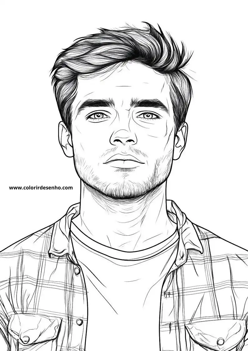 Free Printable Man Coloring Pages in PDF 9