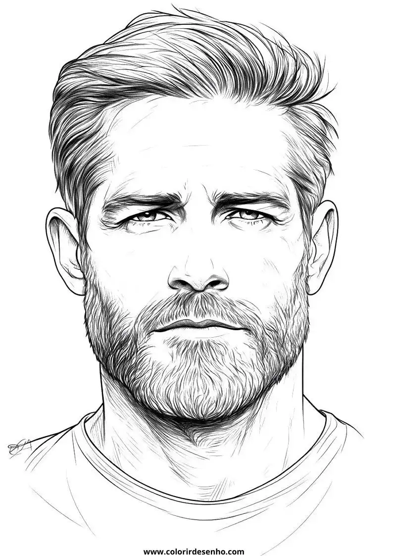 Free Printable Man Coloring Sheets 1