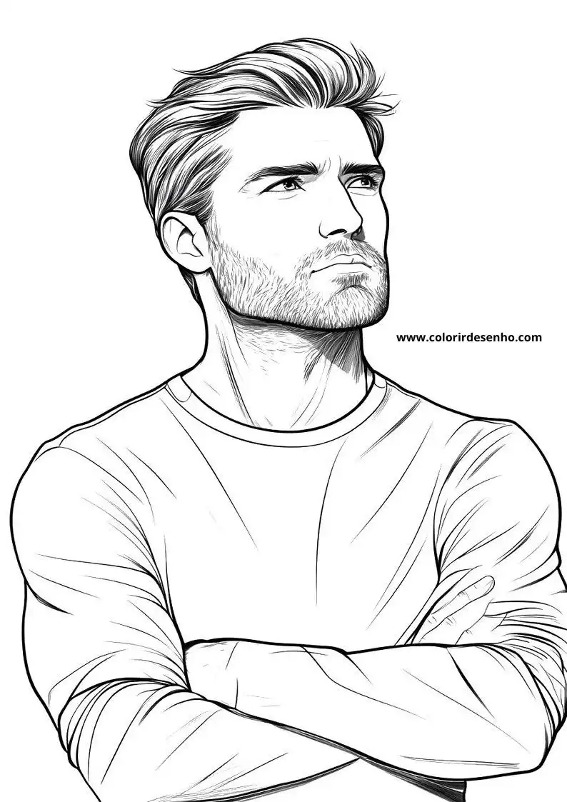 Free Printable Man Coloring Sheets 6