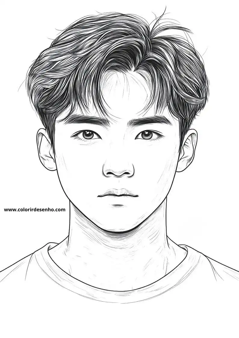 Free Printable Man’s Face Coloring Pages in PDF 8