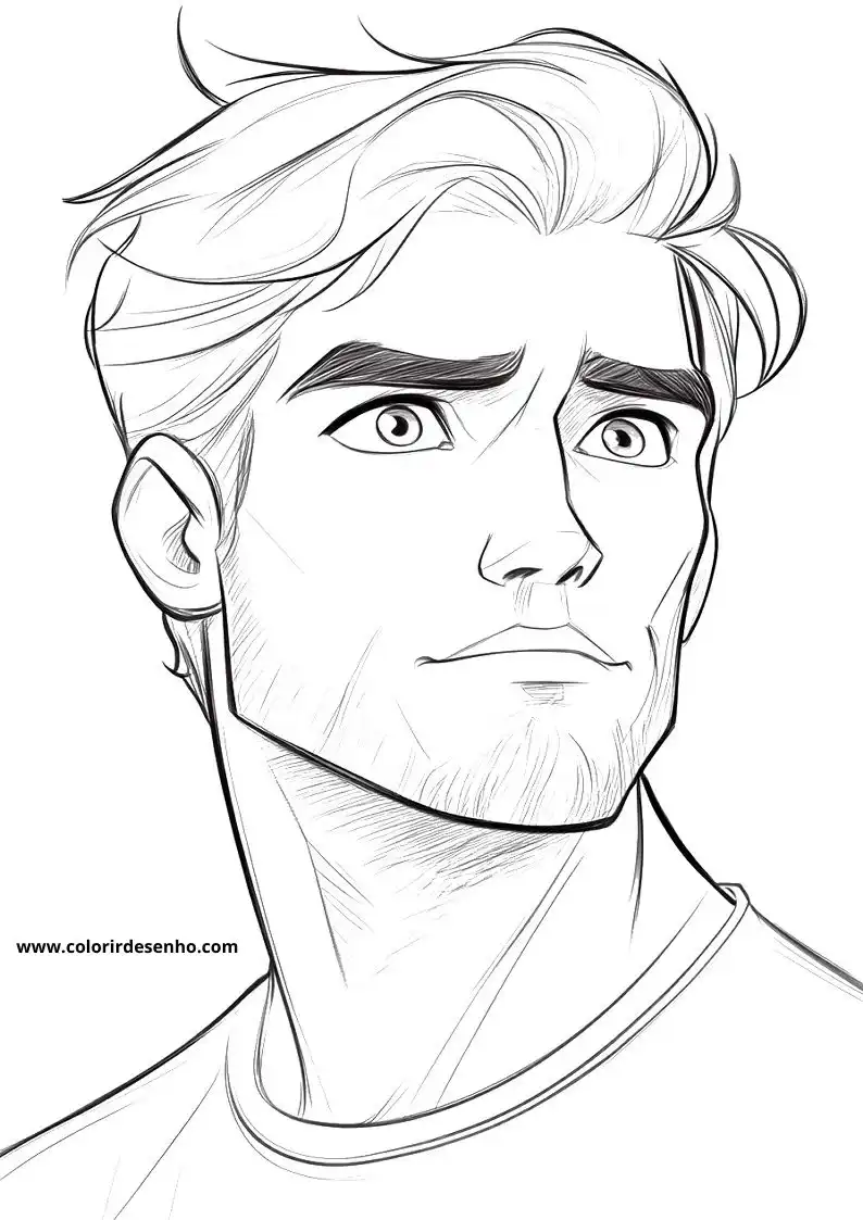 Free Printable Man’s Face Coloring Sheets 1