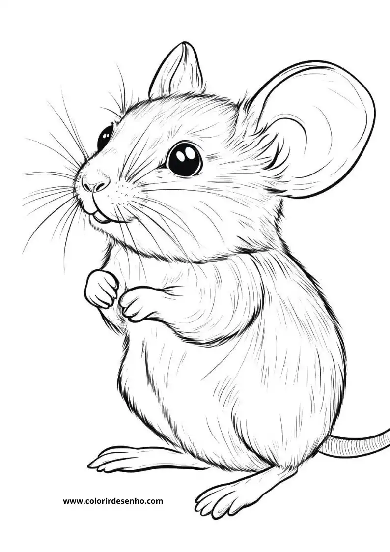 Free Printable Mouse Coloring Pages in PDF 10