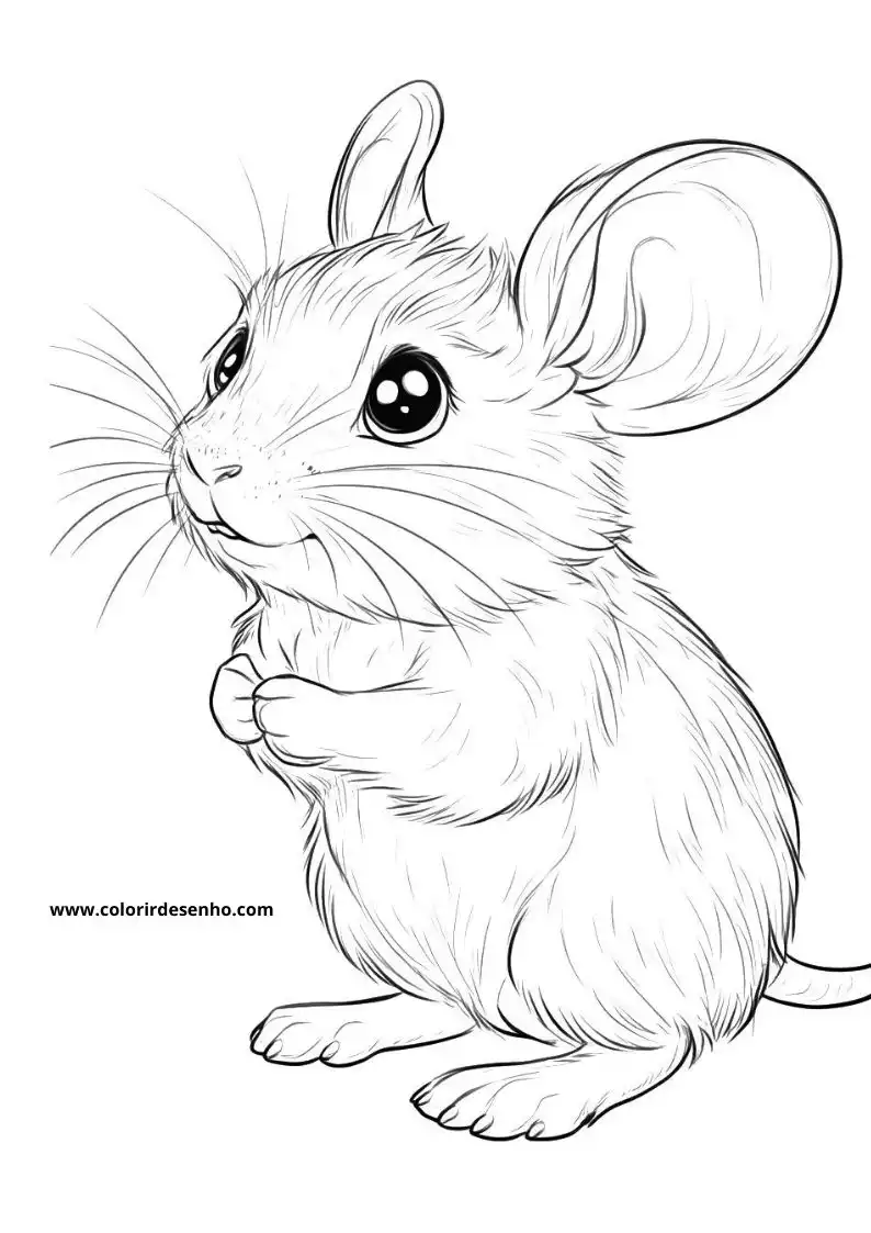 Free Printable Mouse Coloring Pages in PDF 12