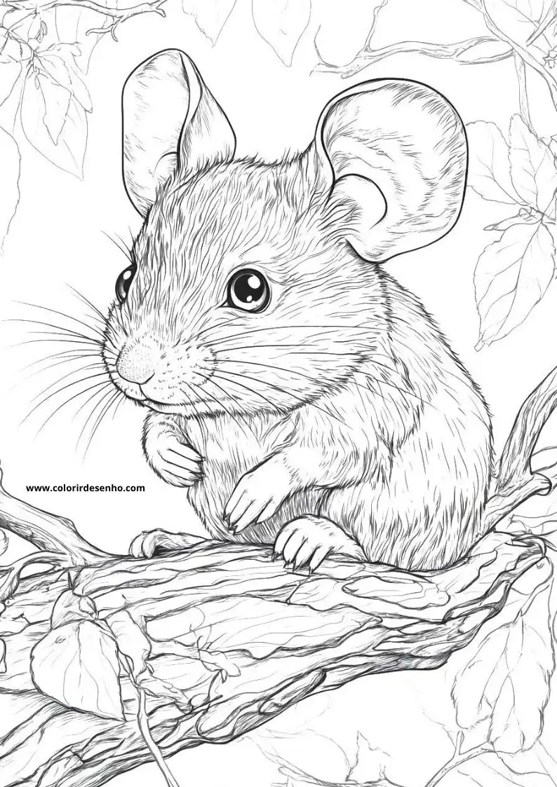 Free Printable Mouse Coloring Pages in PDF 13