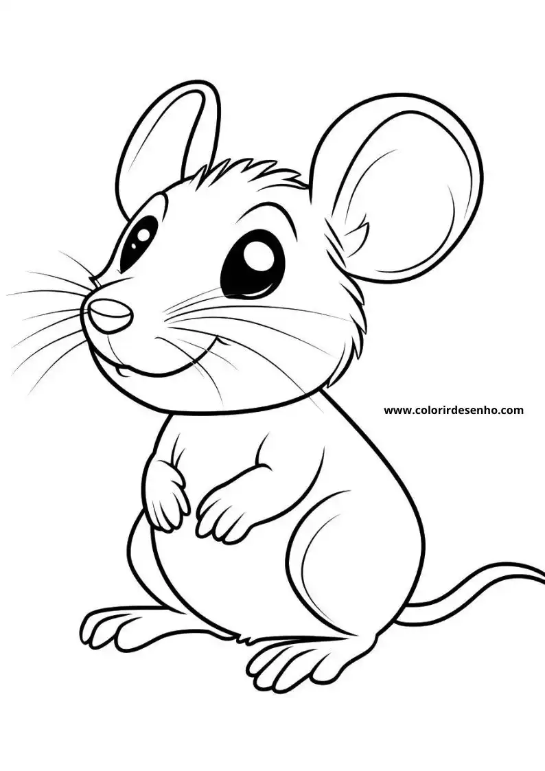 Free Printable Mouse Coloring Pages in PDF 14