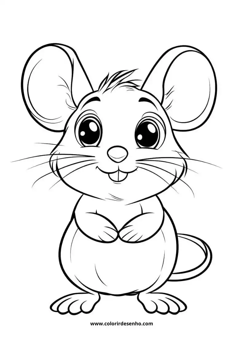 Free Printable Mouse Coloring Pages in PDF 15
