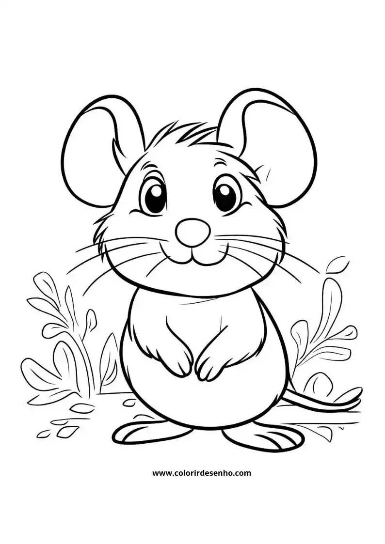 Free Printable Mouse Coloring Pages in PDF 16