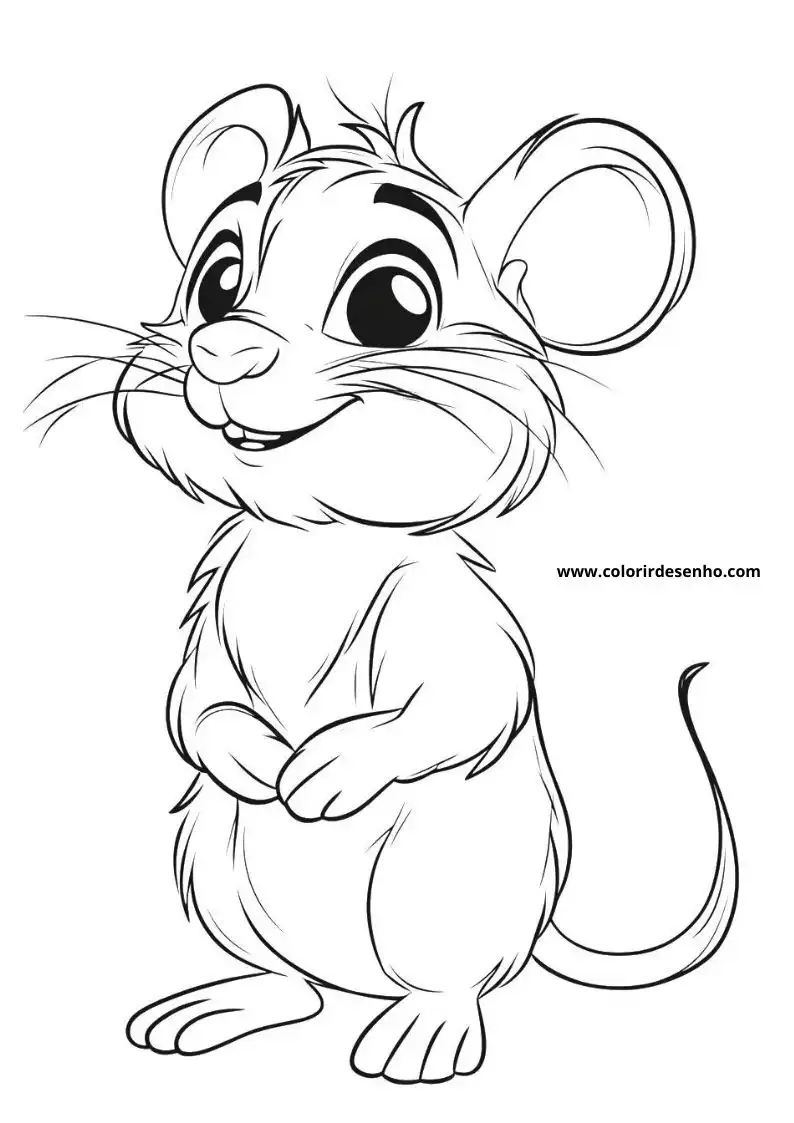 Free Printable Mouse Coloring Pages in PDF 17