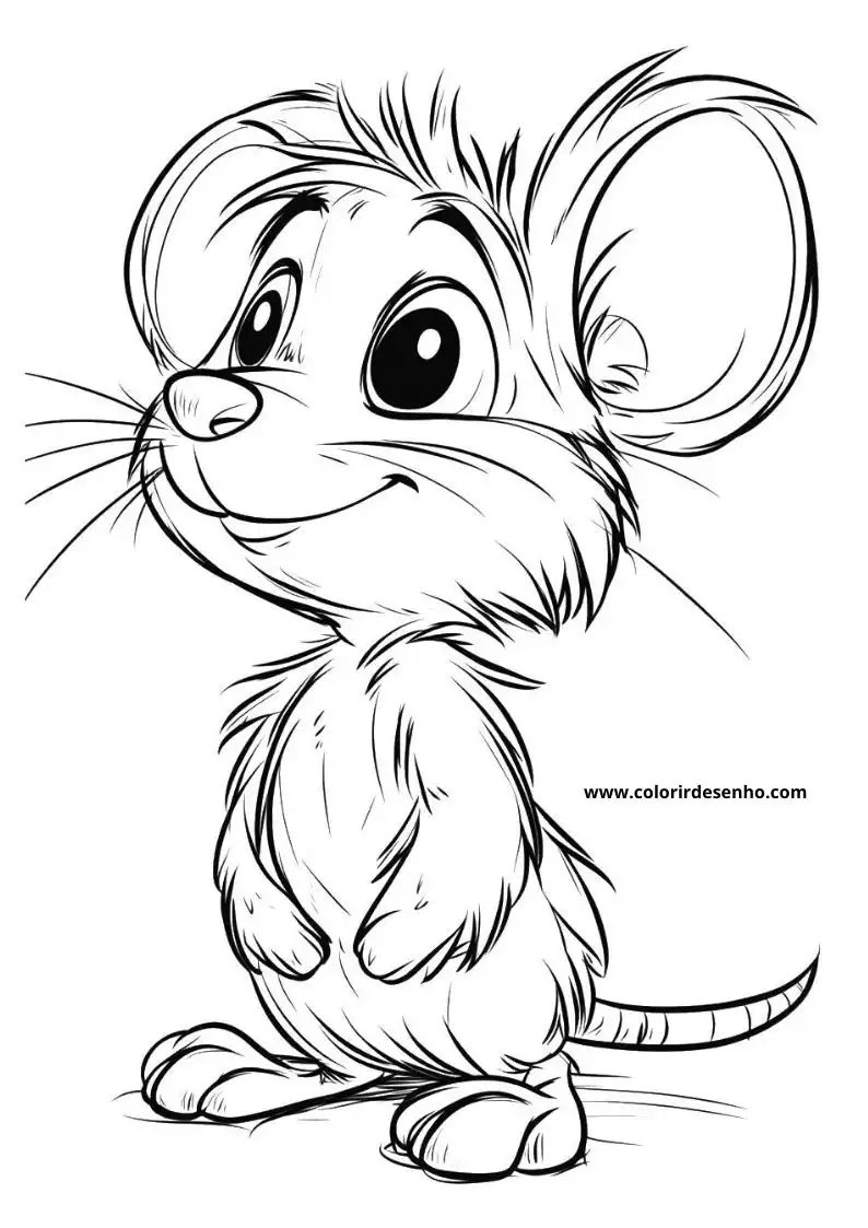 Free Printable Mouse Coloring Pages in PDF 18