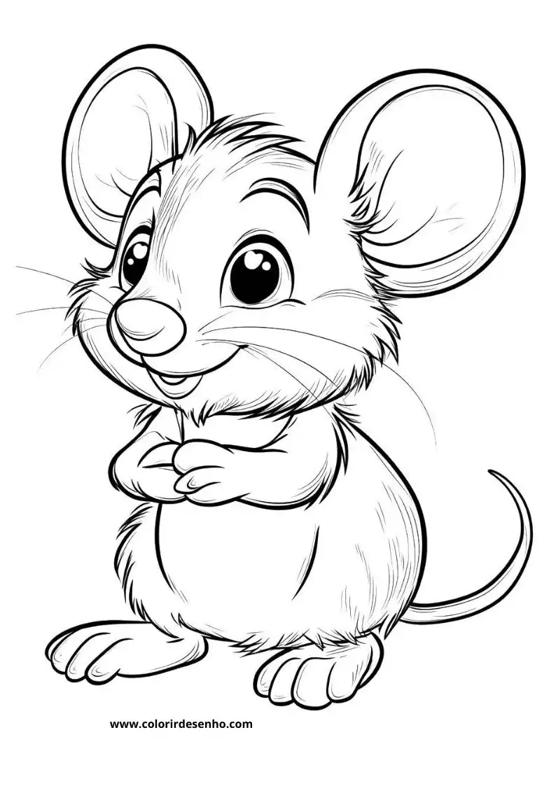 Free Printable Mouse Coloring Pages in PDF 20