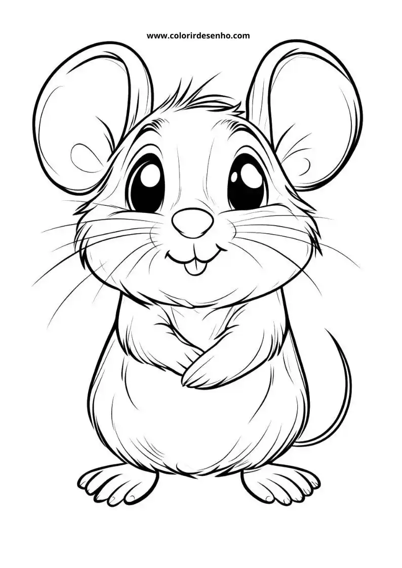 Free Printable Mouse Coloring Pages in PDF 22