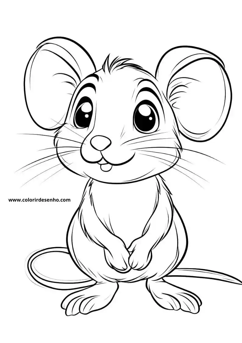 Free Printable Mouse Coloring Pages in PDF 24