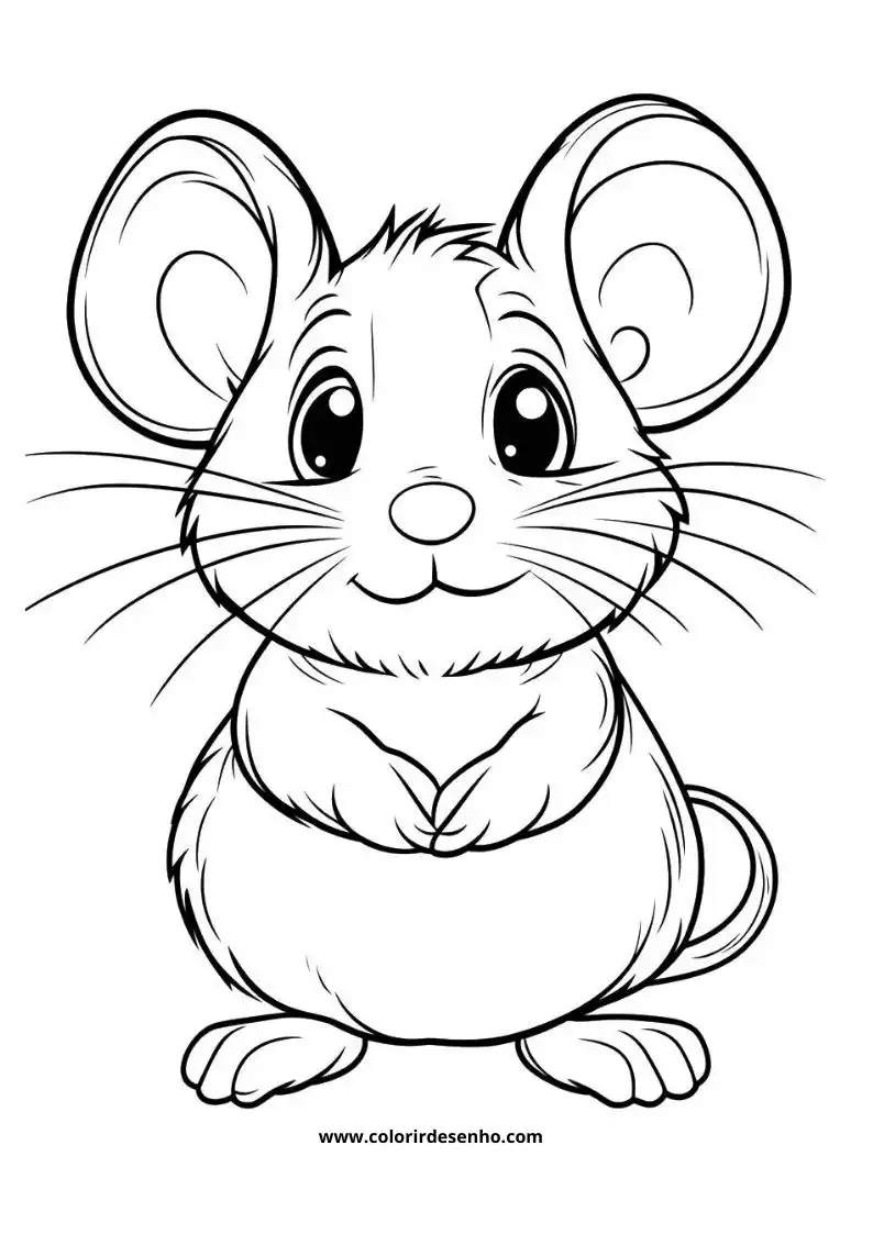 Free Printable Mouse Coloring Pages in PDF 3