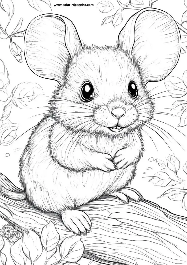 Free Printable Mouse Coloring Pages in PDF 30