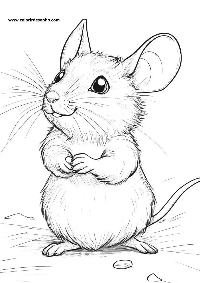 Free Printable Mouse Coloring Pages in PDF 31
