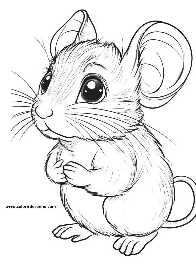 Free Printable Mouse Coloring Pages in PDF 32