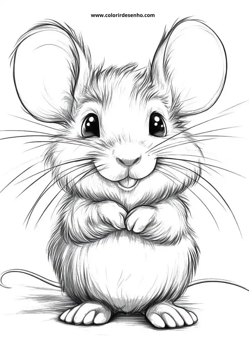 Free Printable Mouse Coloring Pages in PDF 35