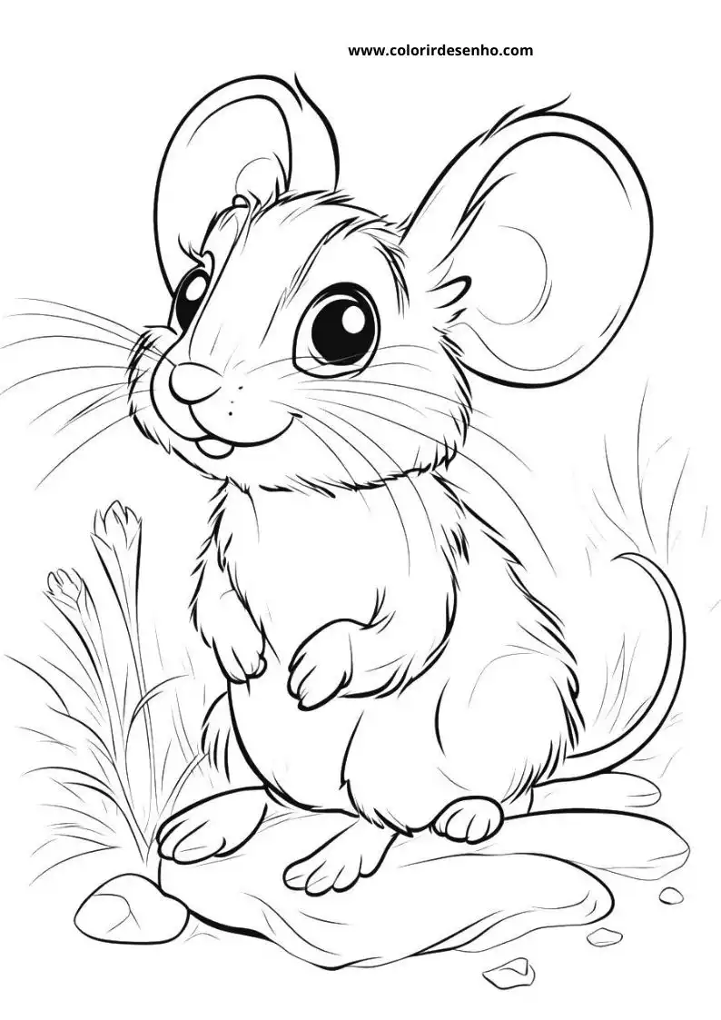 Free Printable Mouse Coloring Pages in PDF 37