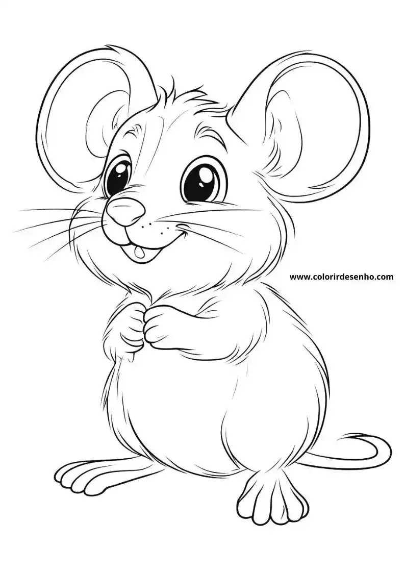 Free Printable Mouse Coloring Pages in PDF 38