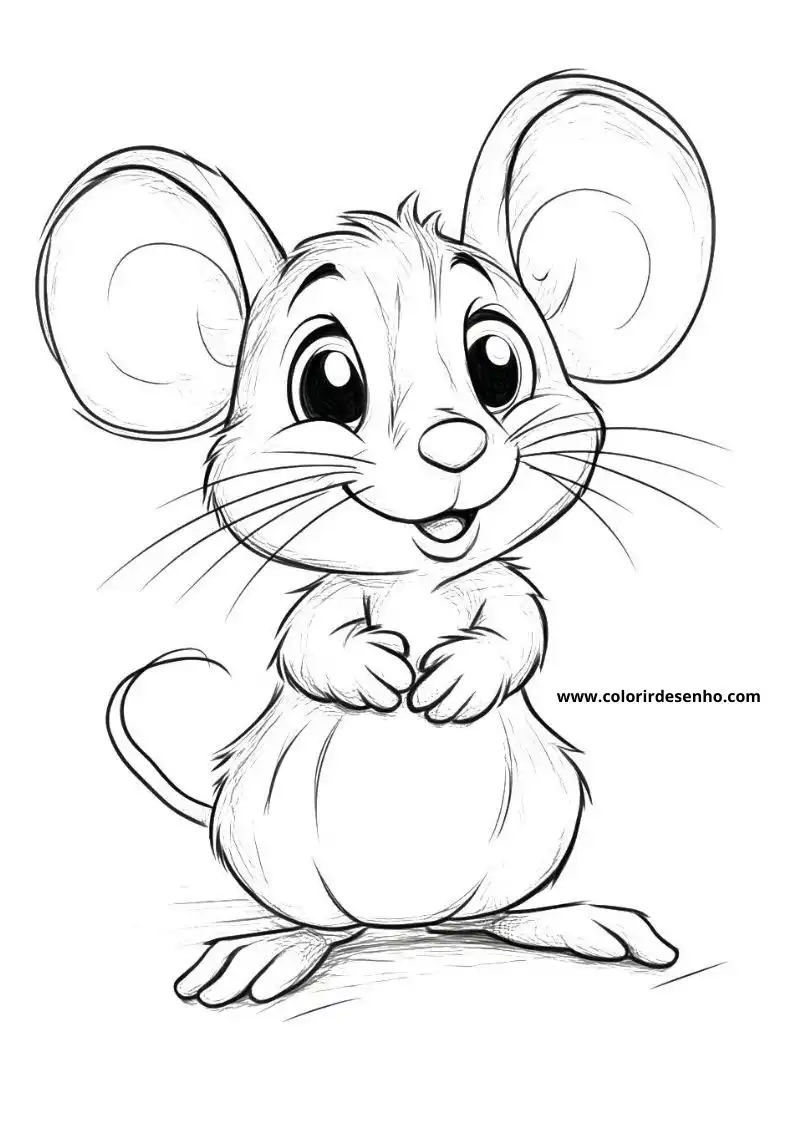 Free Printable Mouse Coloring Pages in PDF 39