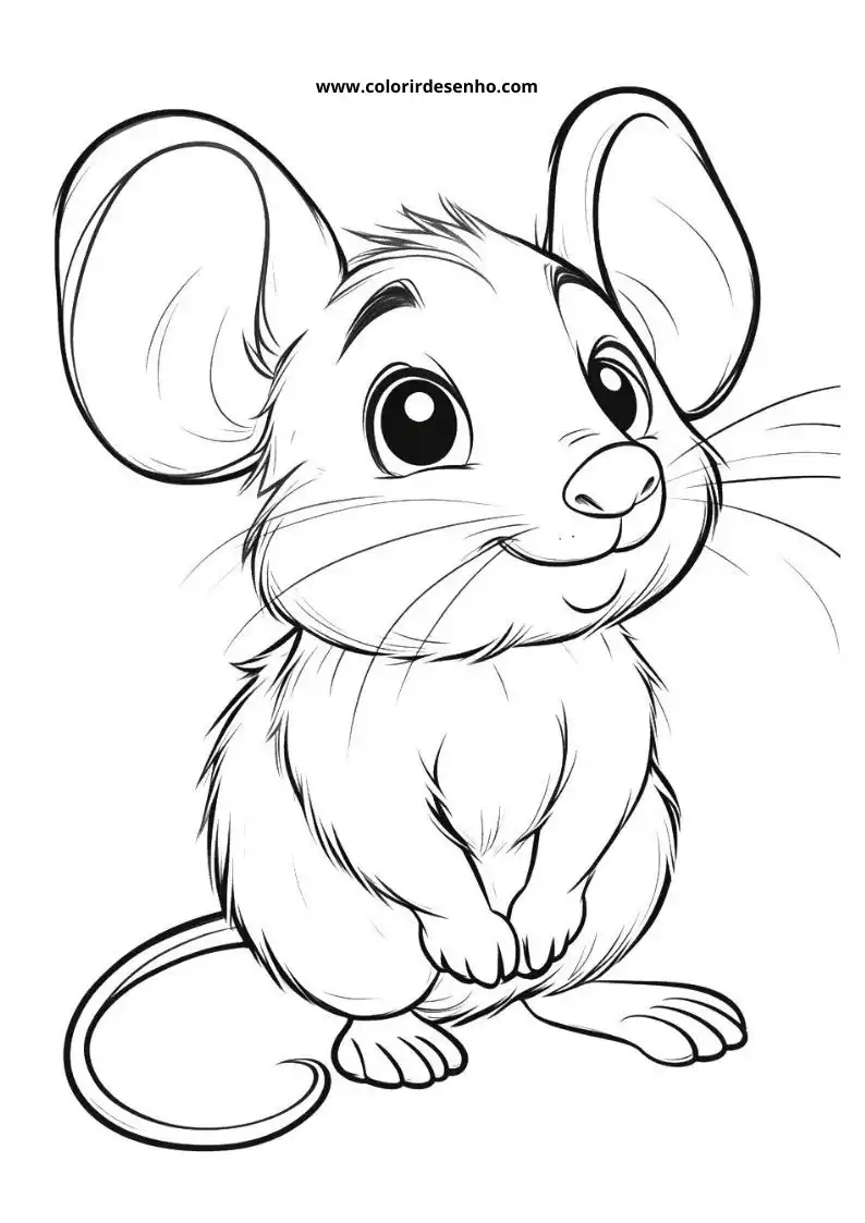 Free Printable Mouse Coloring Pages in PDF 4