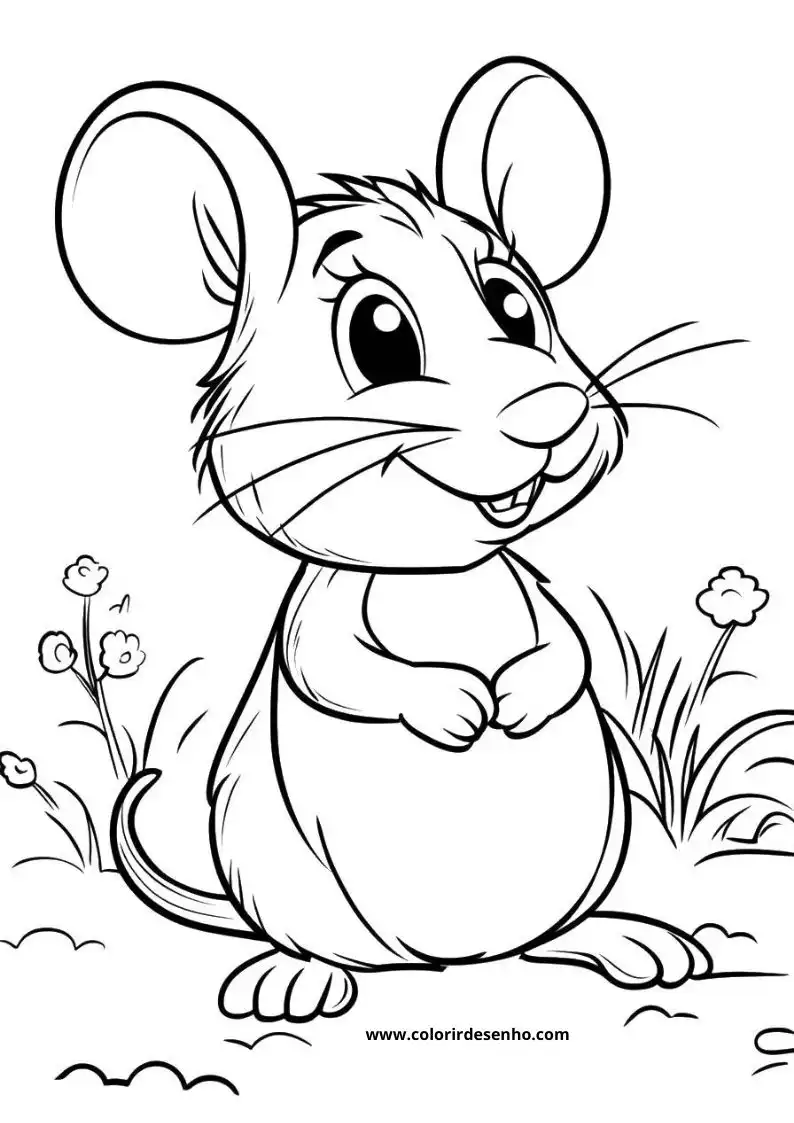 Free Printable Mouse Coloring Pages in PDF 42