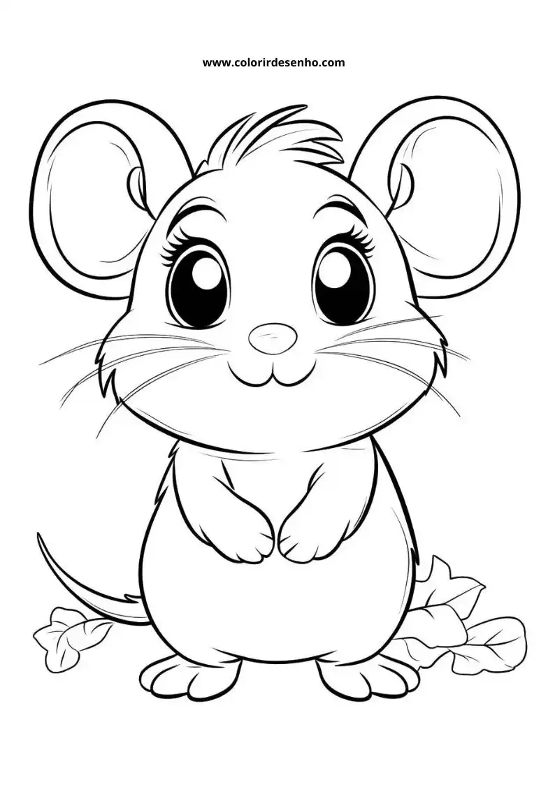 Free Printable Mouse Coloring Pages in PDF 46