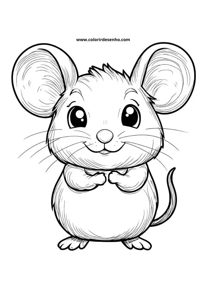 Free Printable Mouse Coloring Pages in PDF 47