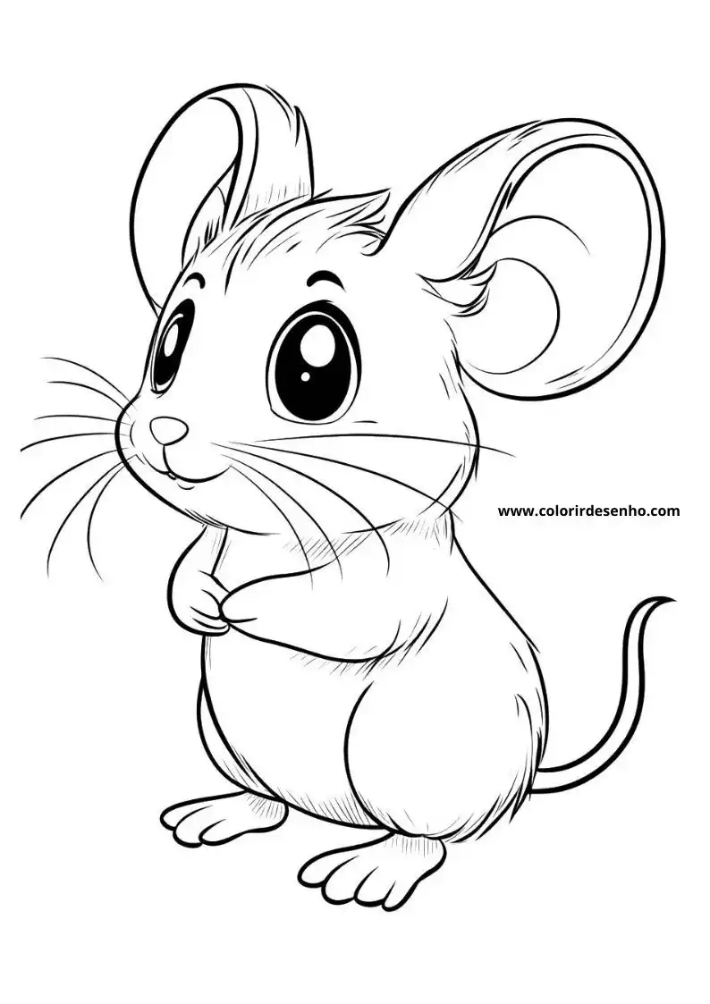 Free Printable Mouse Coloring Pages in PDF 48
