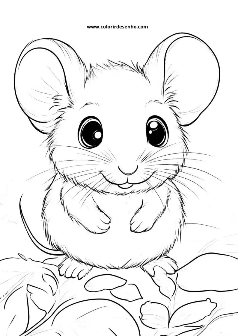 Free Printable Mouse Coloring Pages in PDF 49