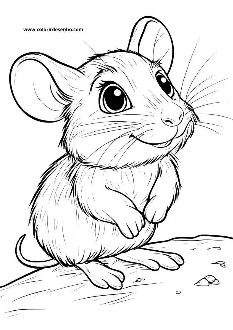 Free Printable Mouse Coloring Pages in PDF 50
