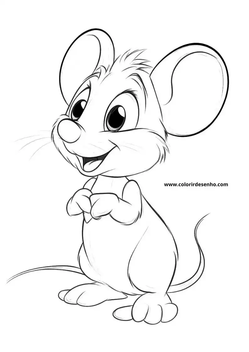 Free Printable Mouse Coloring Pages in PDF 6