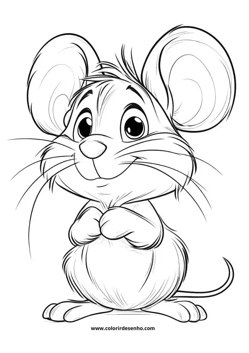 Free Printable Mouse Coloring Pages in PDF 7