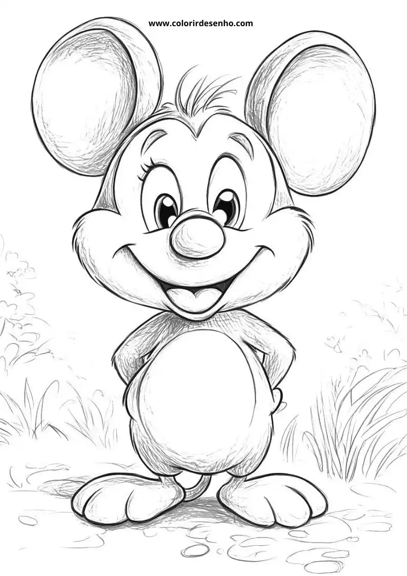 Free Printable Mouse Coloring Pages in PDF 9