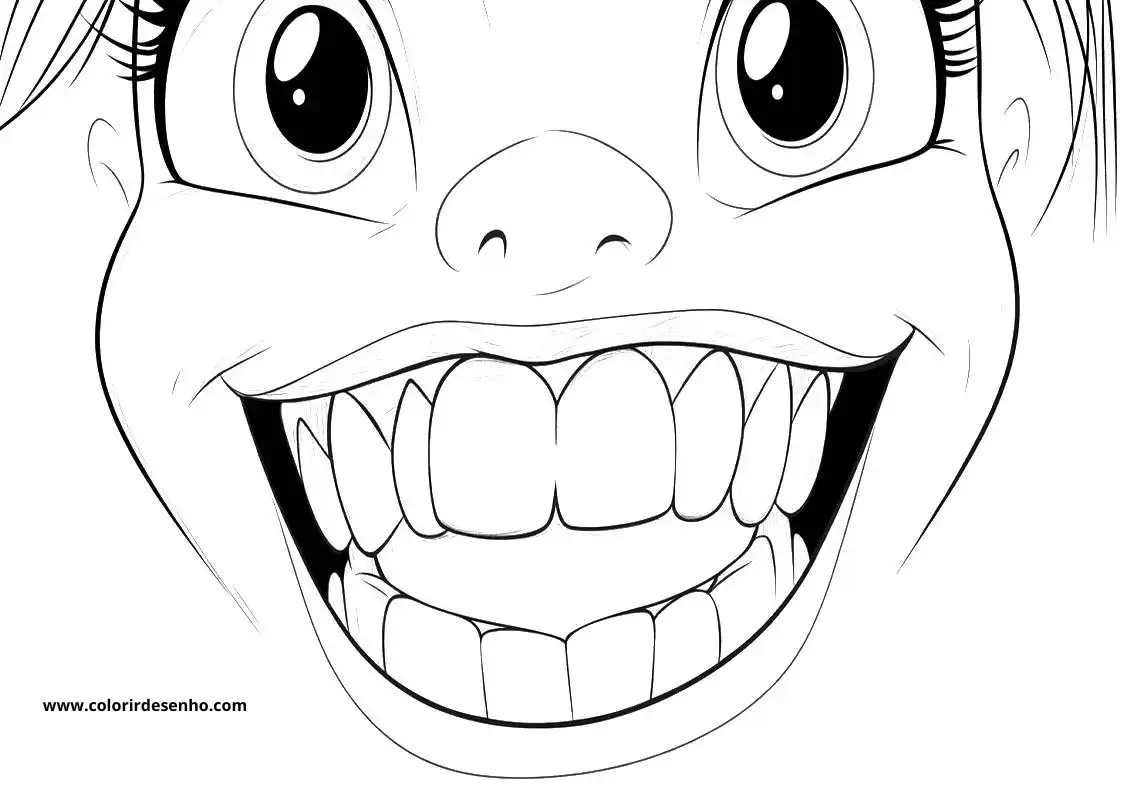 Free Printable Mouth Coloring Pages in PDF 3