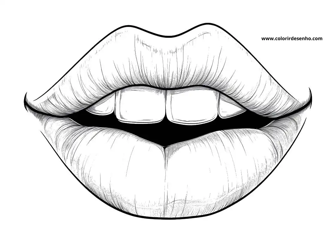 Free Printable Mouth Coloring Pages in PDF 4