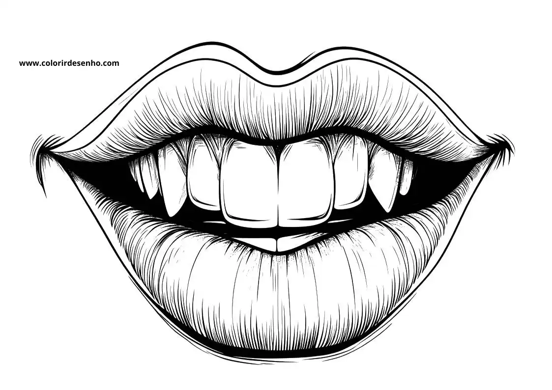 Free Printable Mouth Coloring Pages in PDF 5