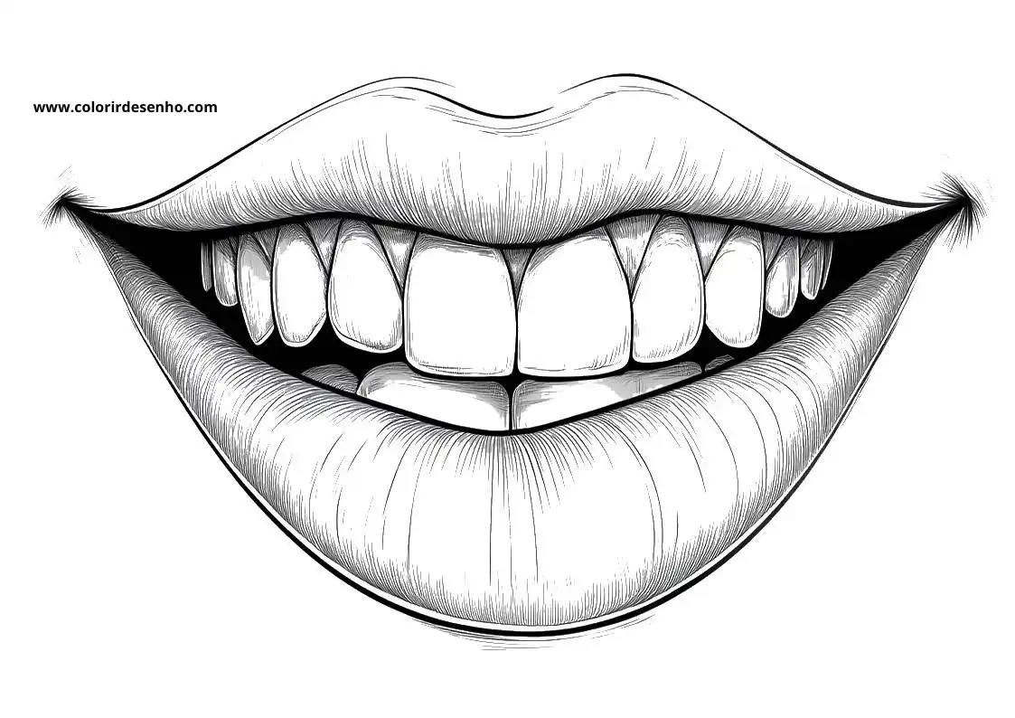 Free Printable Mouth Coloring Pages in PDF 6
