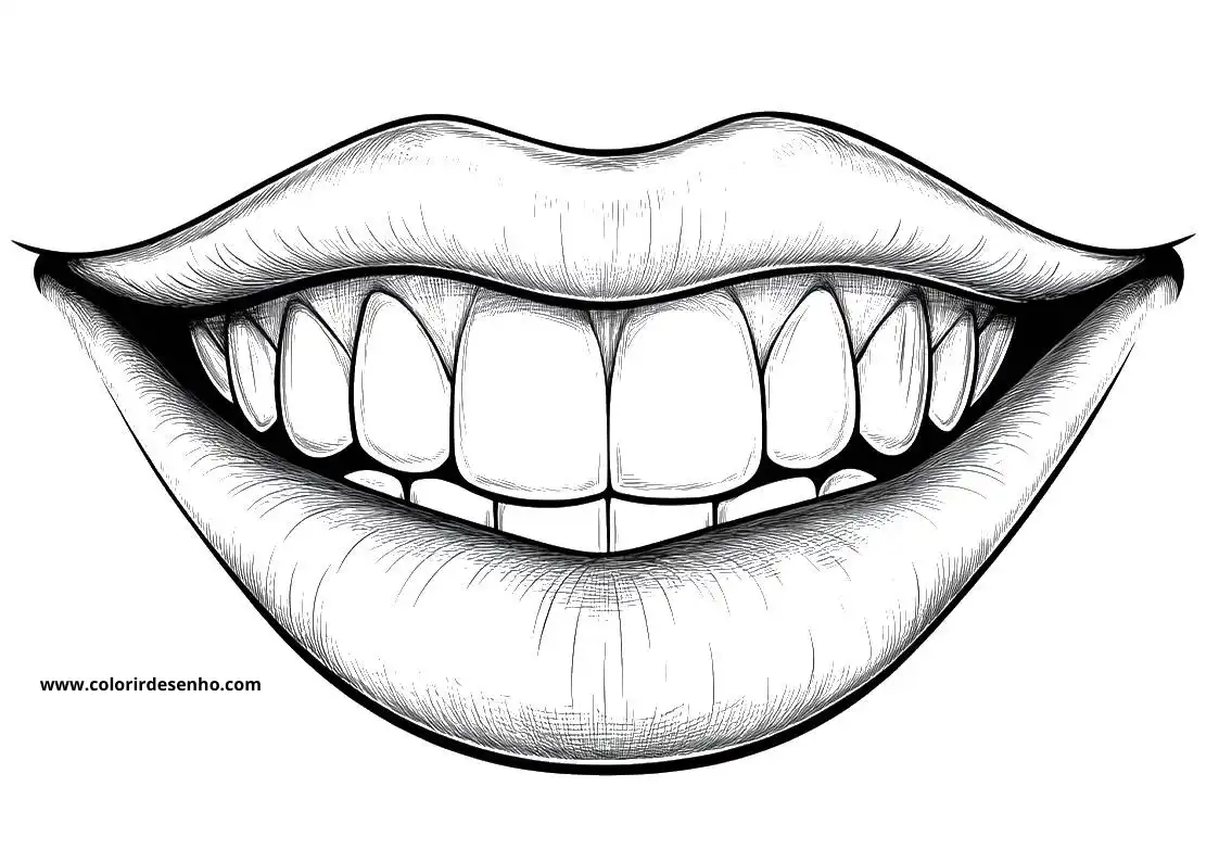 Free Printable Mouth Coloring Pages in PDF 7