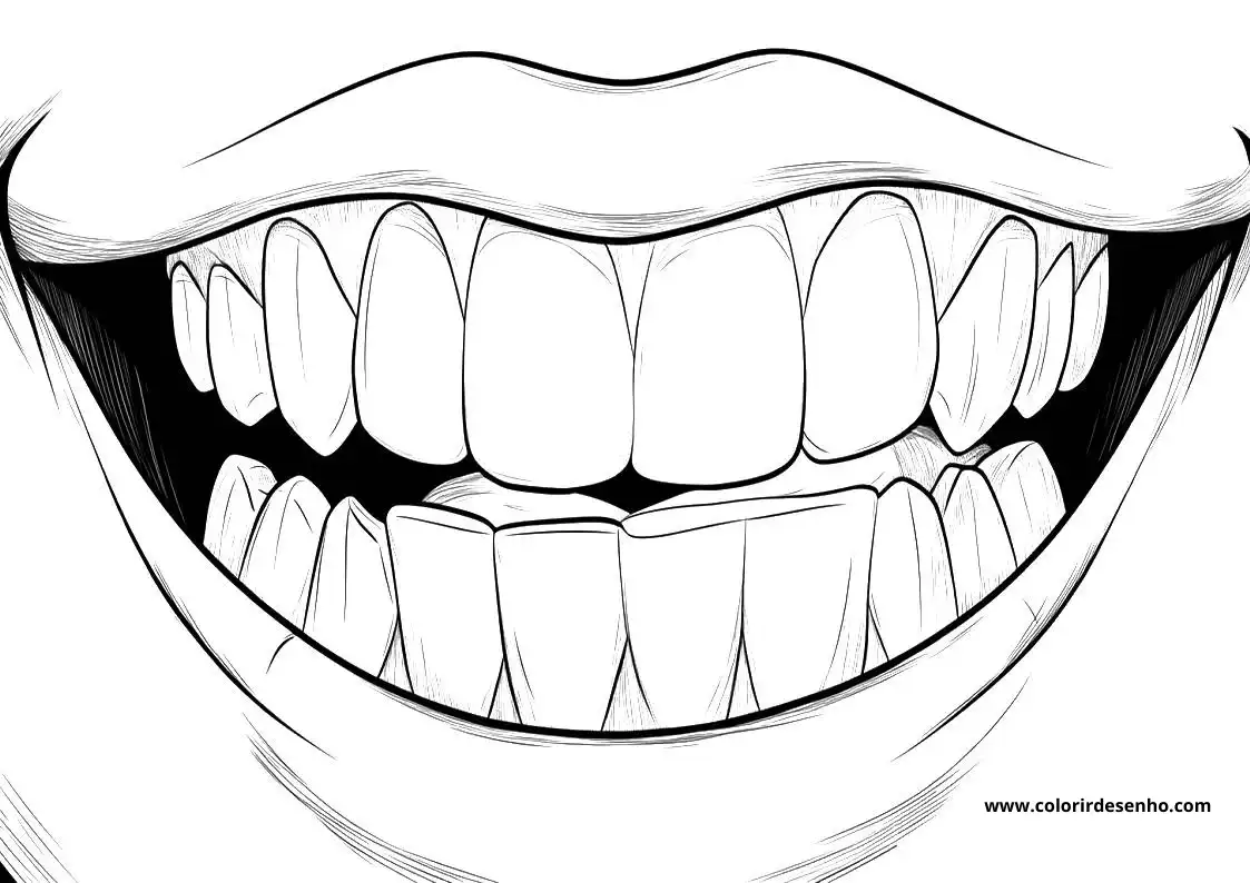 Free Printable Mouth Coloring Pages in PDF 8