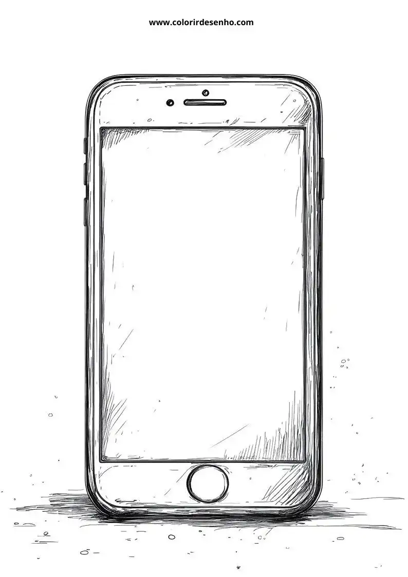 Free Printable Phone Coloring Pages in PDF 3