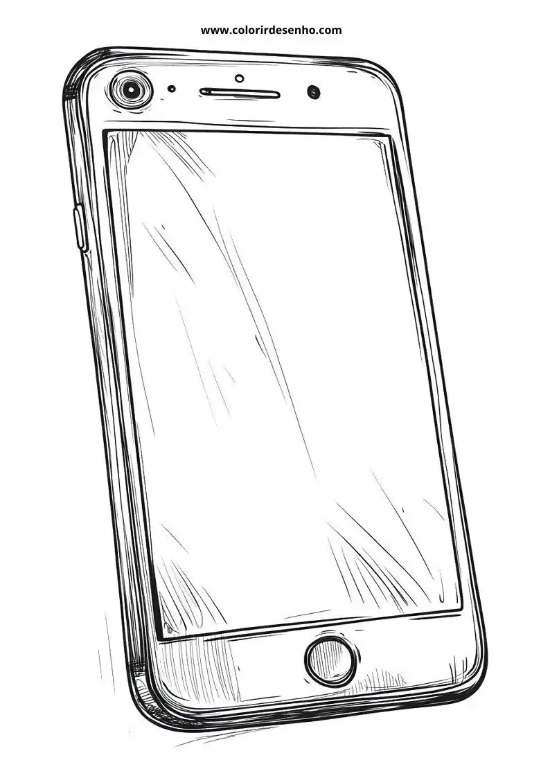 Free Printable Phone Coloring Pages in PDF 4