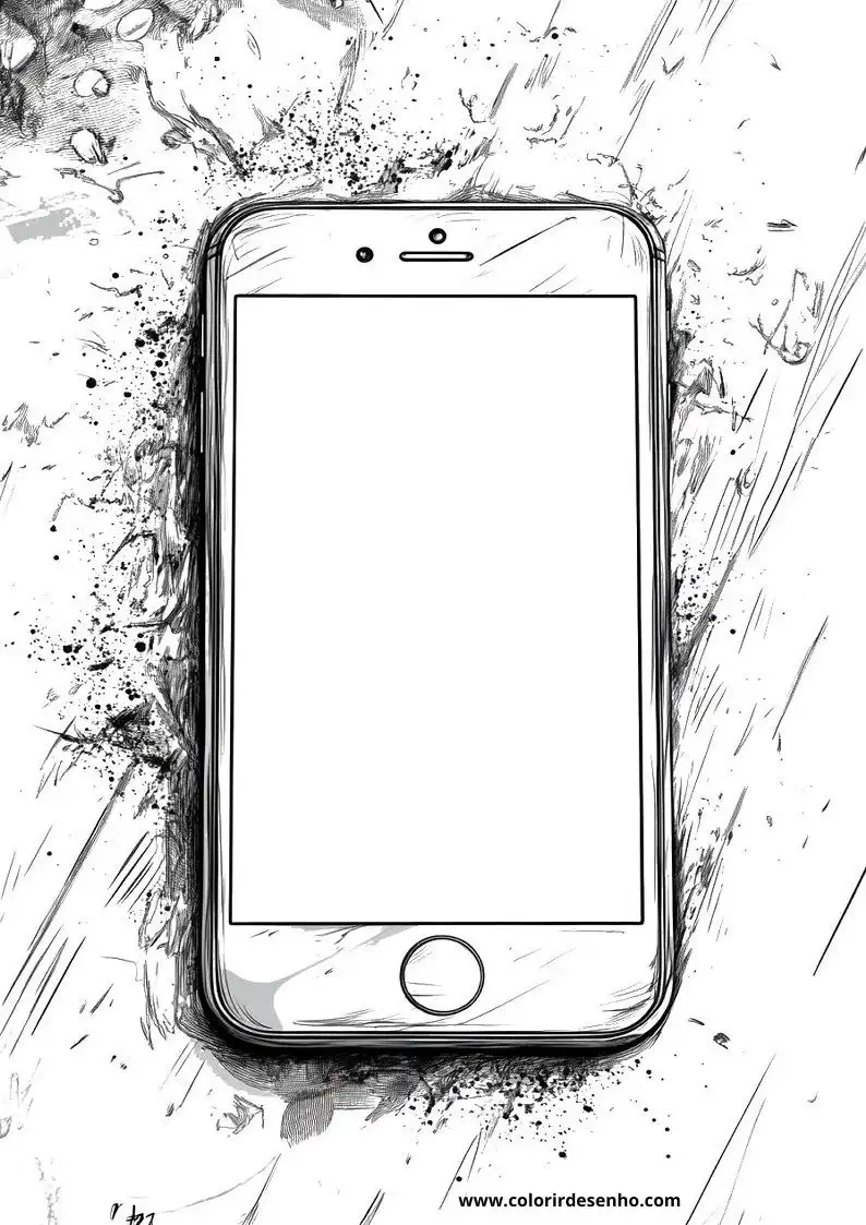 Free Printable Phone Coloring Pages in PDF 5