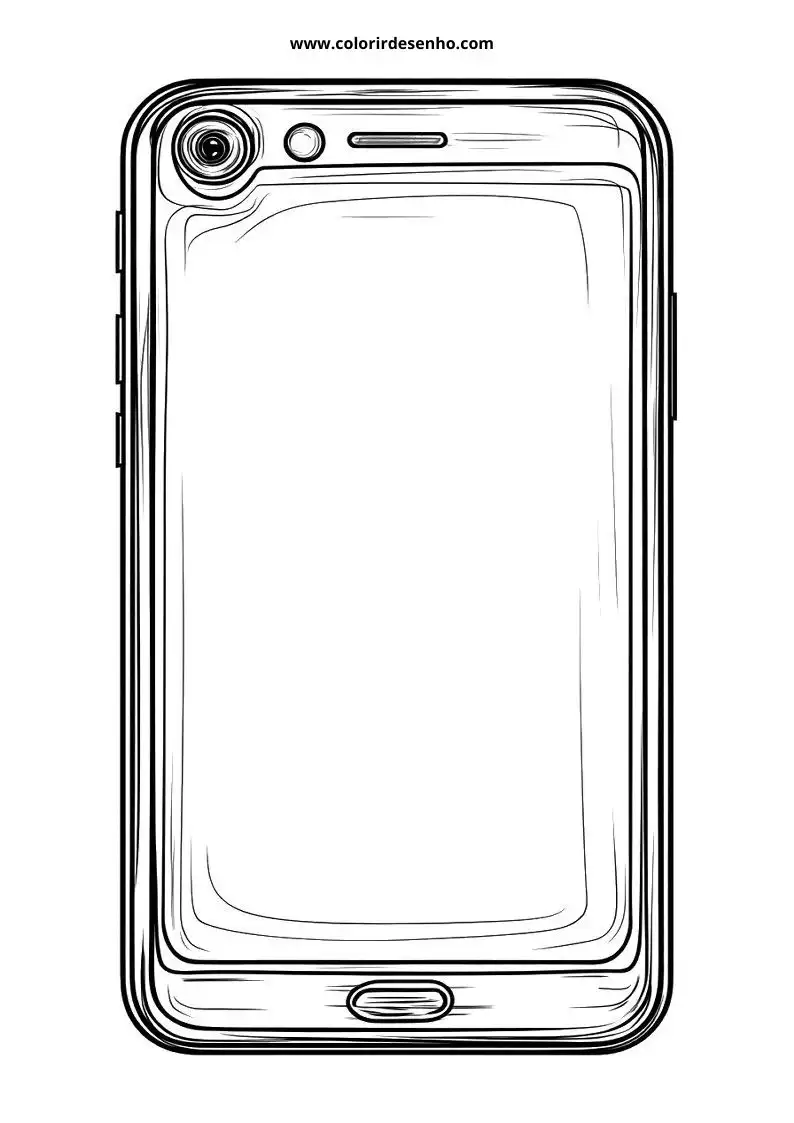 Free Printable Phone Coloring Pages in PDF 9