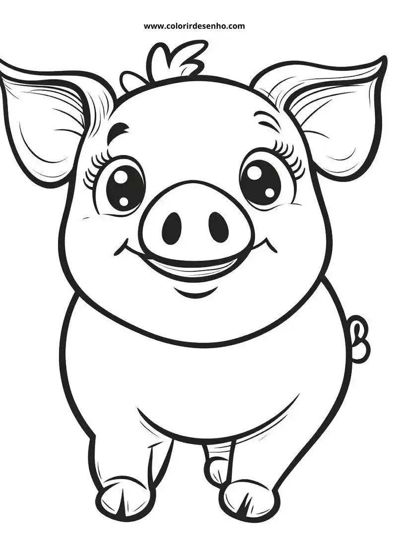 Free Printable Pig Coloring Pages in PDF 3