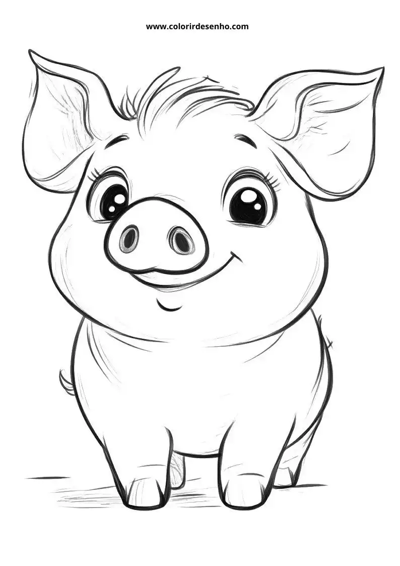 Free Printable Pig Coloring Pages in PDF 4